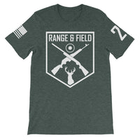 Range and Field Short-Sleeve Logo Heather Forest T-Shirt