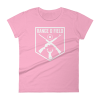 Range and Field Women's short sleeve Charity Pink t-shirt