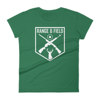 Range and Field Women's short sleeve Kelly Green t-shirt