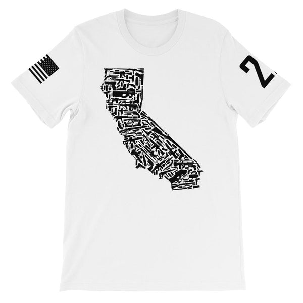 Second Amendment California Short-Sleeve White T-Shirt