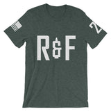 Range and Field Short-Sleeve Initials Heather Forest T-Shirt Front Side