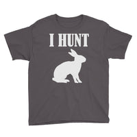 Rabbit Hunter Short Sleeve Youth Charcoal T-Shirt