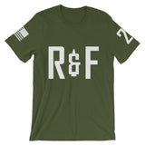 Range and Field Short-Sleeve Initials Olive T-Shirt Front Side