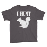 Squirrel Hunter Short Sleeve Youth Charcoal T-Shirt