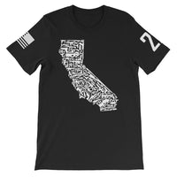 Second Amendment California Short-Sleeve Black T-Shirt